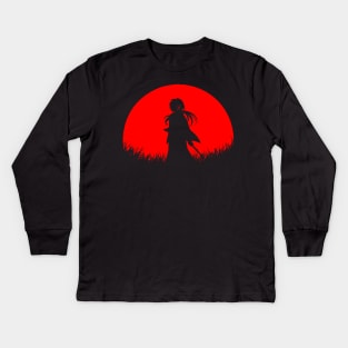 Red Moon Himura Kids Long Sleeve T-Shirt